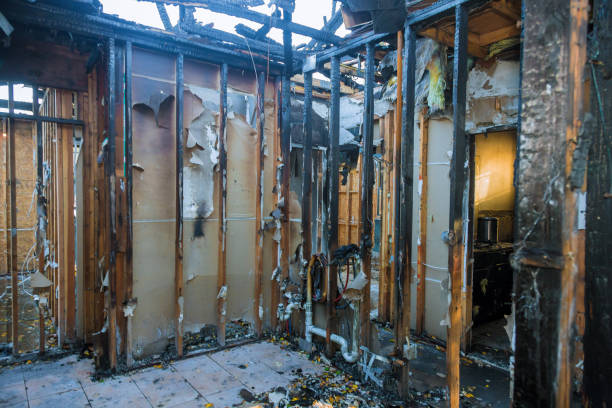 Professional Emergency Fire Cleanup technician working in Erwin, NC